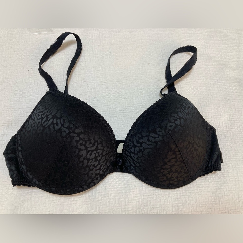 D&G BLACK UNDERWIRE PADDED BRA - 32C